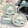 Zanqoveli™ Smiley Car Cup Coasters — Set of 2 — styled product view