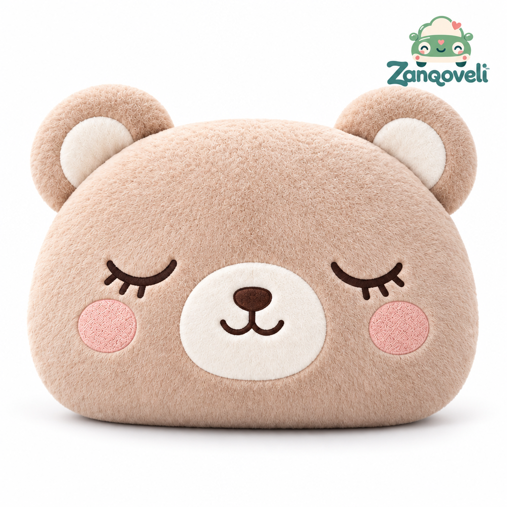 Zanqoveli™ Sleepy Bear Car Cushion — clean product view
