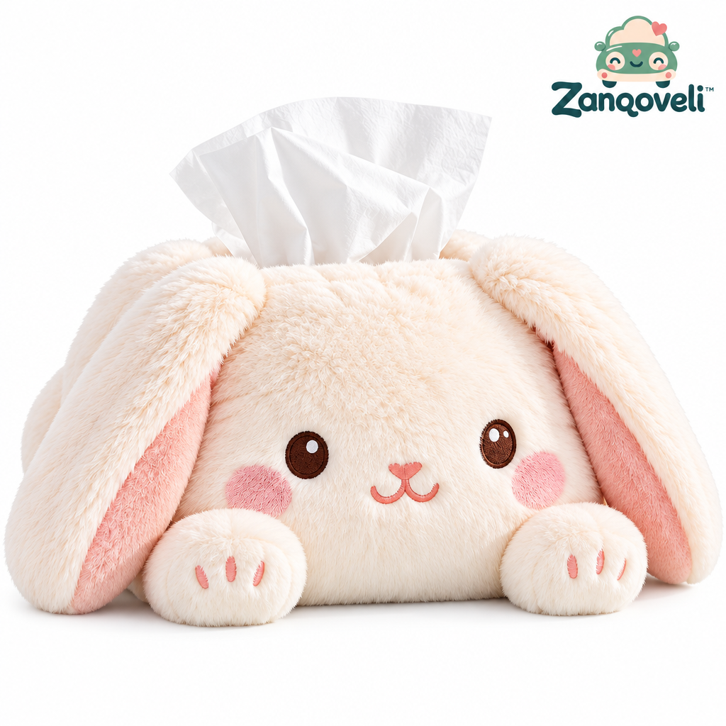 Zanqoveli™ Bunny Tissue Box Cover — clean product view