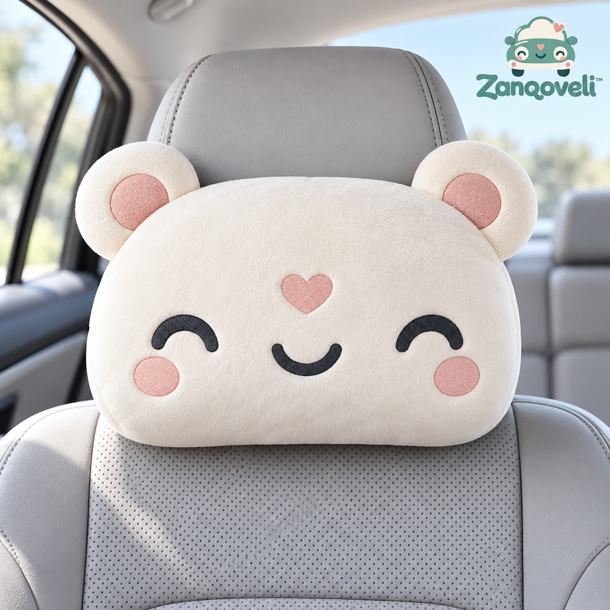 Zanqoveli™ Little Bear Headrest Pillow — styled product view