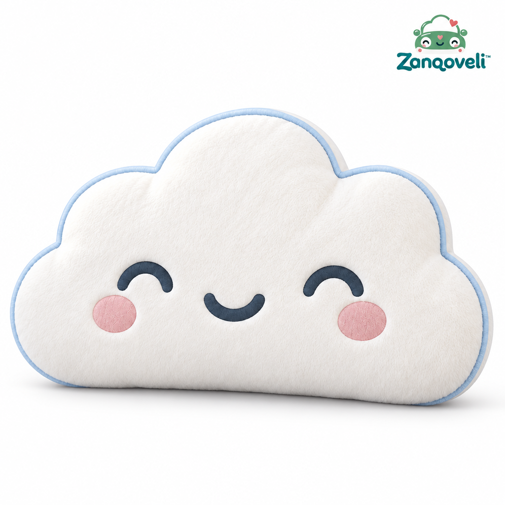 Zanqoveli™ Smiling Cloud Lumbar Cushion — clean product view