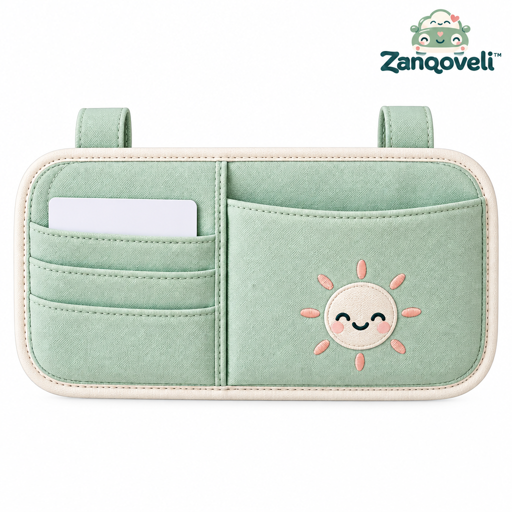Zanqoveli™ Smiley Sun Visor Organizer — clean product view
