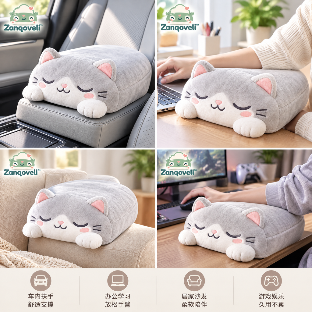 Zanqoveli™ Cat Nap Armrest Cushion — lifestyle view