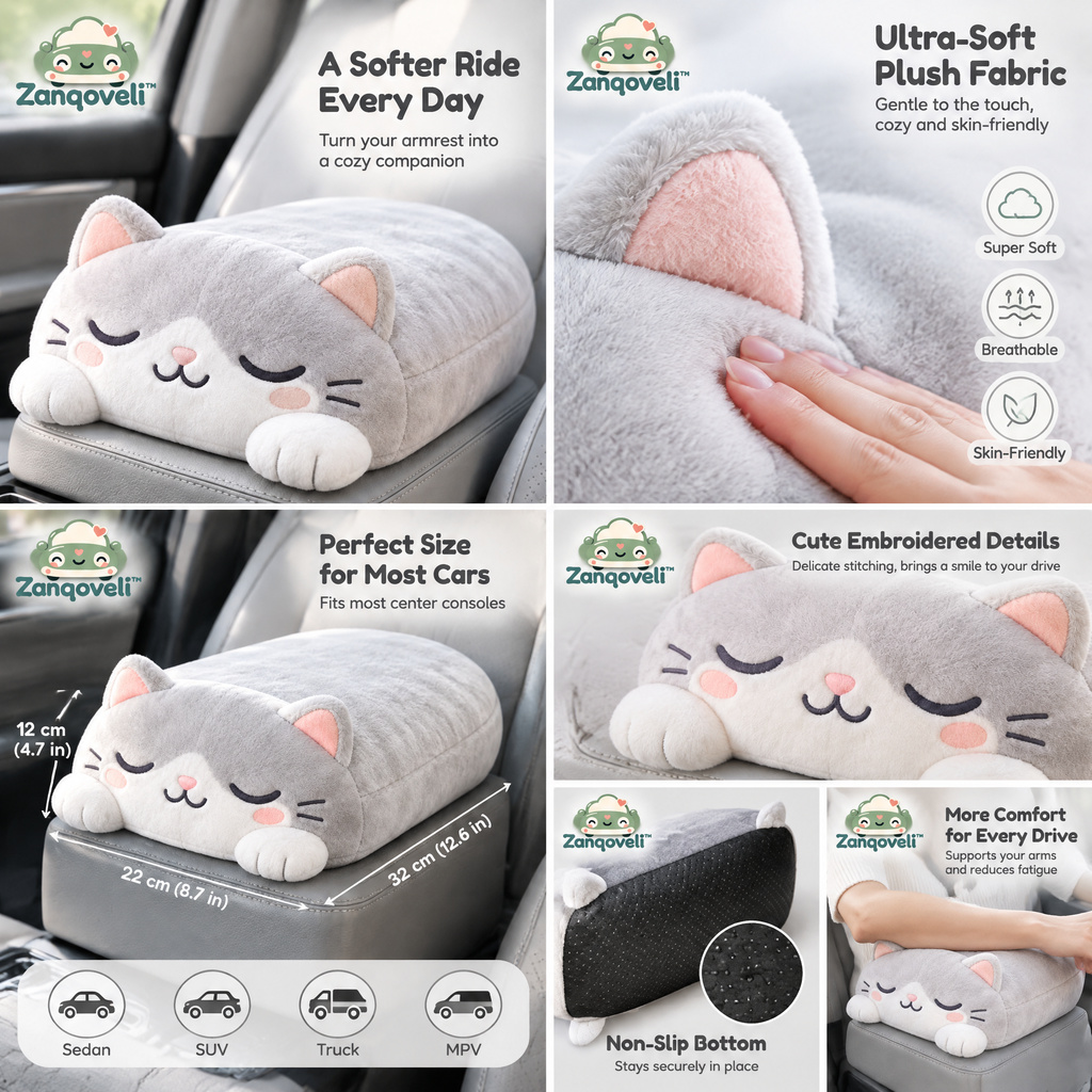 Zanqoveli™ Cat Nap Armrest Cushion — design details