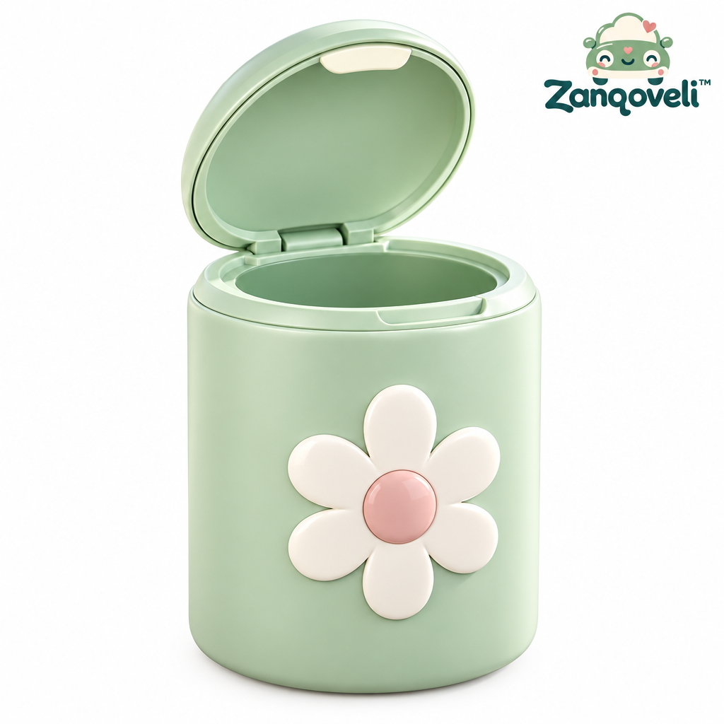 Zanqoveli™ Daisy Mini Car Trash Bin — clean product view