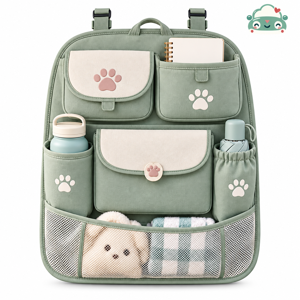 Zanqoveli™ Happy Paws Seat Back Organizer — clean product view